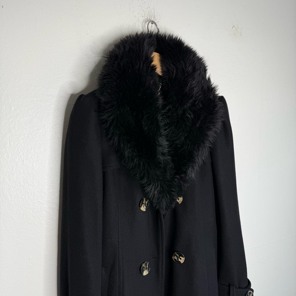 Bebe Wool Blend Black Coat Sz M - Picture 4 of 10